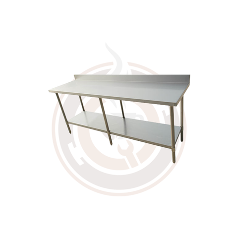 Omcan 24" x 96" All Stainless Steel Work Table with Backsplash - 44342