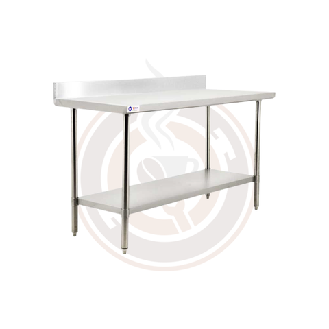 30″ x 36″ All Stainless Steel Work Table with Backsplash