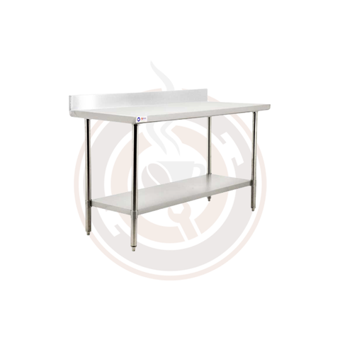 Omcan 30" x 60" All Stainless Steel Work Table with Backsplash - 44346