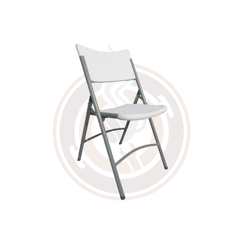 Folding Chair with Grey Metal Frame