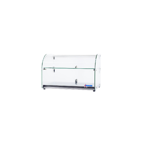 Omcan 22" Countertop Food Display Case – 45 L Curved Glass, 2-Tier #44372