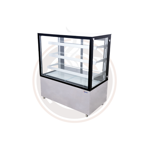 Omcan Square Glass Floor Refrigerated Display Case - 44382 / 44383 / 44384 / 44505