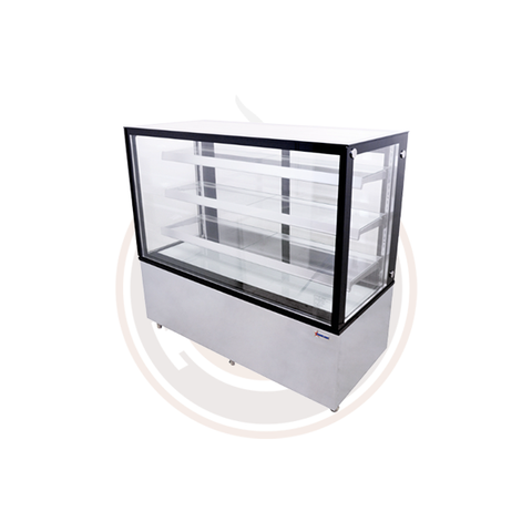 Omcan Square Glass Floor Refrigerated Display Case - 44382 / 44383 / 44384 / 44505