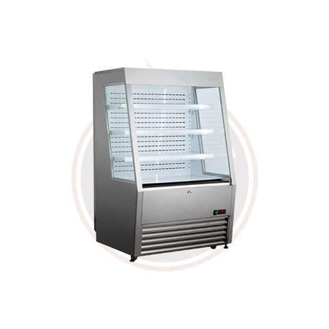 Omcan 36-inch Open Refrigerated Display Case Stainless Steel 390 L - 44439