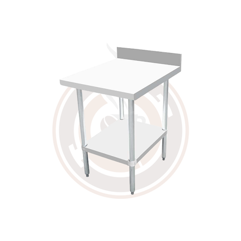 Omcan 30" x 24" Equipment Filler Table with 4" Backsplash - 46516