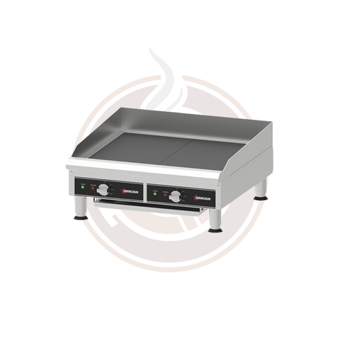 Omcan 24-inch Electric Charbroiler with Grill and Griddle Plate Attachments - 3.6 KW, 240 V - 46886