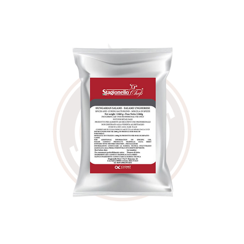 Omcan Curing Salts and Spice Blends for Rapid Fermentation Salami Hungarian Salami 2.06 kg / bag (2 bag/case) - 47003