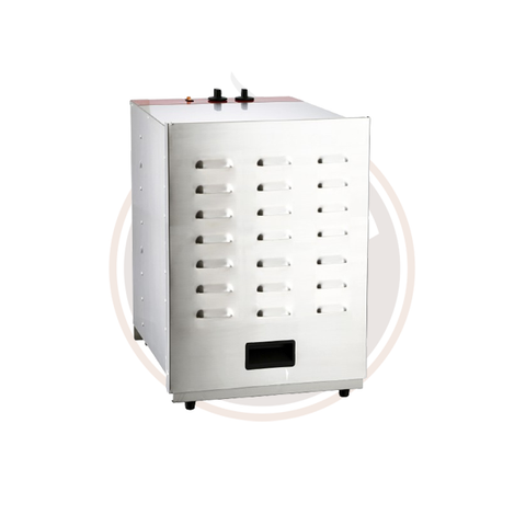 Omcan 16 Tray Stainless Steel Food Dehydrator with Thermostat Control and Timer, 120V, 1000W - 47042