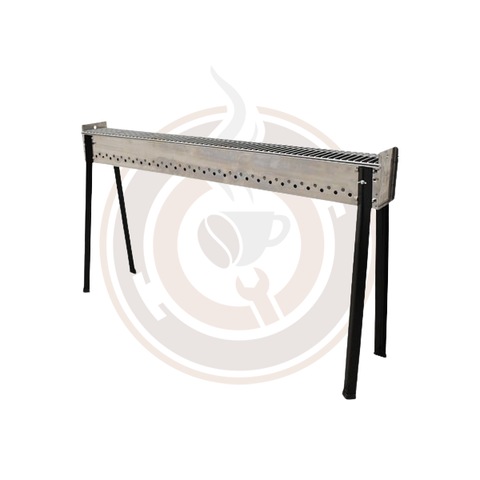 Omcan Stainless Steel Charcoal Kebab Grill Grid Size 45.3" x 5.5" - 47317