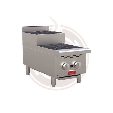 Omcan 12" Hot Plate with 2 Burners - 47379 / 47382
