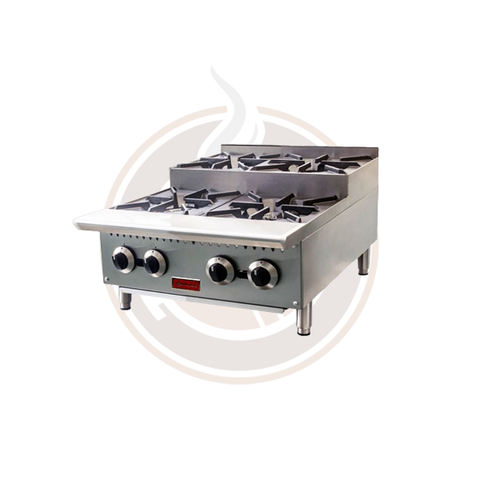 Omcan 24" Hot Plate with 4 Burners - 47380 / 47383