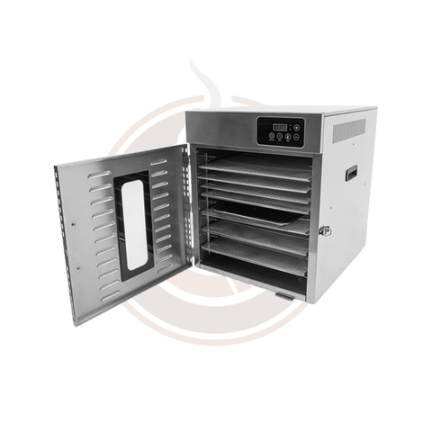 Omcan 12 Trays Stainless Steel Food Dehydrator w/ Digital Control - 47446