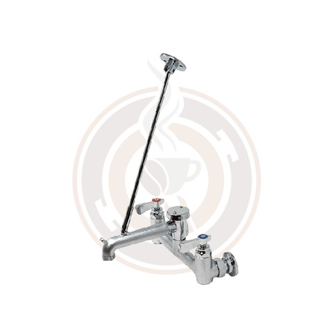 Omcan Wall Mounted Mop Sink Faucet With 6 1/2″ Swing Spout, 8″ Centers 47502