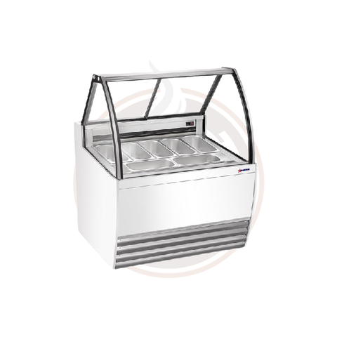 Omcan 41″ Gelato Display Showcase with 7 Pans - 47571 / 49006