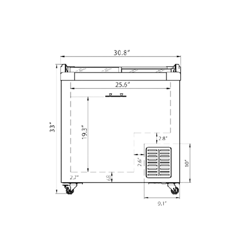 Omcan 31″ Two (2) Door Ice Cream Display Chest Freezer - 47751