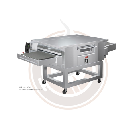 Omcan Pizzagroup Dragon High Productivity Static Conveyor Pizza Oven with 32" Wide Belt - 47982