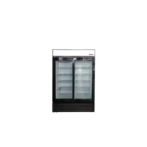 Omcan 47-Inch Double Sliding Glass Door Commercial Refrigerator – 29.5 Cu. Ft. (835 L) - SKU: 48664