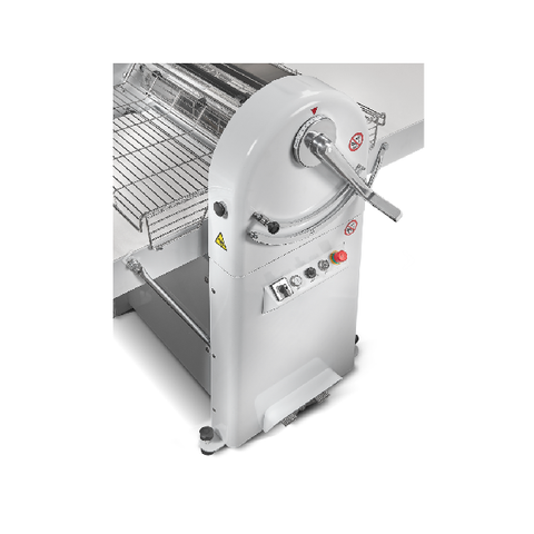 Trento 11 lb (5 kg) Dough Sheeter Floor Model with 28″ Table – 750 W, 220 V, 1 Phase