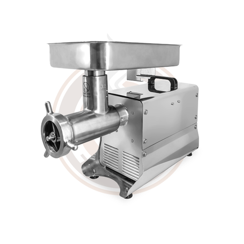 Omcan #32 Commercial Medium-Duty Stainless Steel Meat Grinder with 1.5 HP - 48888