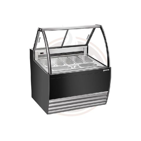 Omcan 41" Gelato Display Showcase (Black Exterior) with 7 Pans - 49006