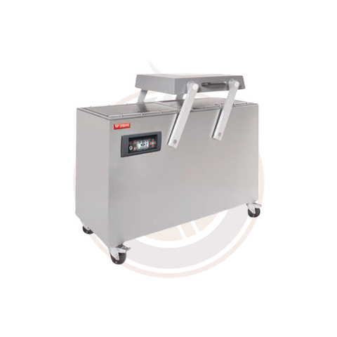 Omcan Turbovac Heavy-Duty Double Chamber Vacuum Packaging Machine with Aluminum Cover and Flat Working Surface with 23" Seal Length - 50002