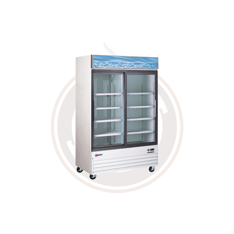 Omcan 53-inch 2-Door Sliding Glass Refrigerator - 50032