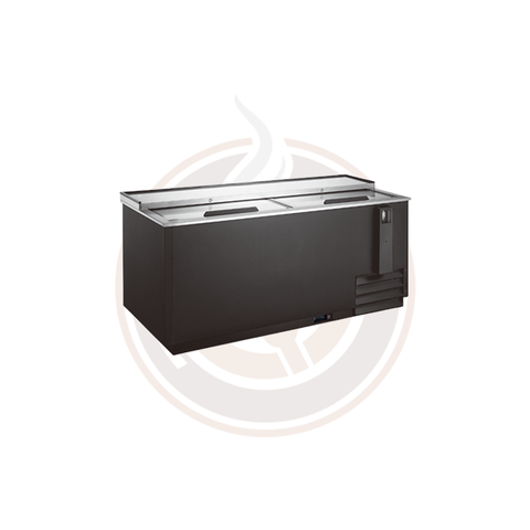 Omcan 64.5-inch Reach in beer bottle cooler with 17.2 cu. ft. capacity - 50040