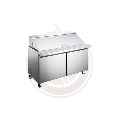 Omcan 60-inch Mega Refrigerated Prep Table with 2 Doors - 50051