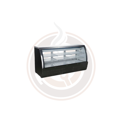Omcan Refrigerated Floor Showcase With Black Coated Steel Exterior - 50082 / 50077 / 50083 / 50078