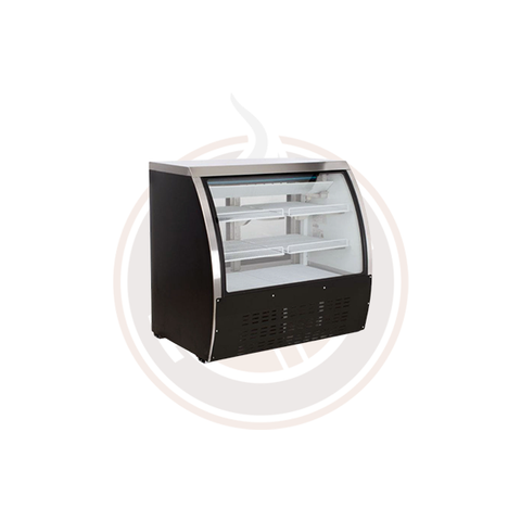Omcan Refrigerated Floor Showcase With Black Coated Steel Exterior - 50082 / 50077 / 50083 / 50078
