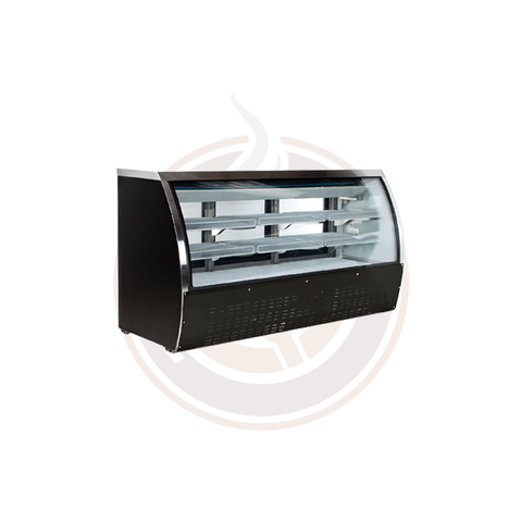 Omcan Refrigerated Floor Showcase With Black Coated Steel Exterior - 50082 / 50077 / 50083 / 50078