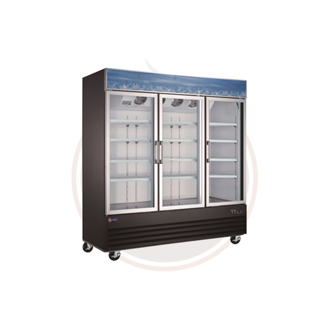 Omcan 78-inch 3-door Swing Glass Refrigerator - 50052 / 51052