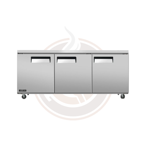 Juneau 72″ Undercounter Freezer Double Doors Stainless Steel, 11 cu.ft. / 308 L Capacity, 115 V, 780 W
