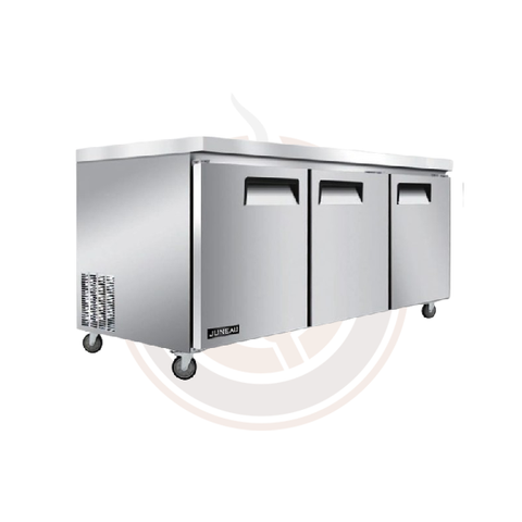 Juneau 72″ Undercounter Freezer Double Doors Stainless Steel, 11 cu.ft. / 308 L Capacity, 115 V, 780 W