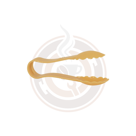 Omcan Polycarbonate Scallop Tong (6") - Beige (50/case) - 80149