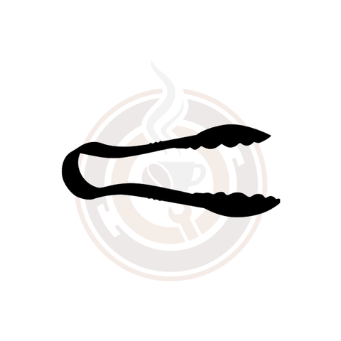 Omcan Polycarbonate Scallop Tong (6") - Black (50/case) - 80151