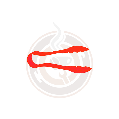 Omcan Polycarbonate Scallop Tong (6") - Red (50/case) - 80152