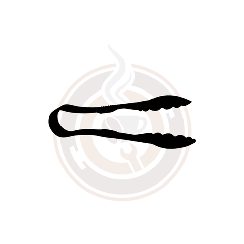 Omcan Polycarbonate Scallop Tong (9") - Black (40/case) - 80155