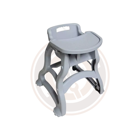 Omcan Gray Baby Diner High Chair with Tray - 80163