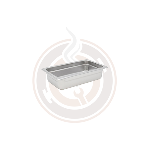 Quarter-size Stainless Steel Steam Table Pan – 2.5″ Deep