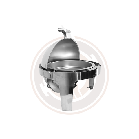 Omcan 5.6L SS Round Chafing Dishes with Roll Top Lid - 80527