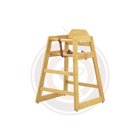 Omcan Commercial Natural Wooden High Chair - 80610