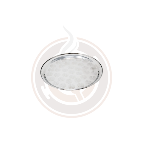 Omcan 12-inch Stainless Steel Round Serving Tray (10/case) - 80811