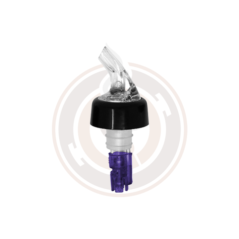 Omcan Clear Spout Pourer with Purple Tail & Collar (5/case) - 80882