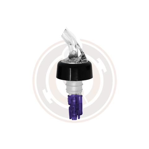 Clear Spout Pourer with Purple Tail & Collar