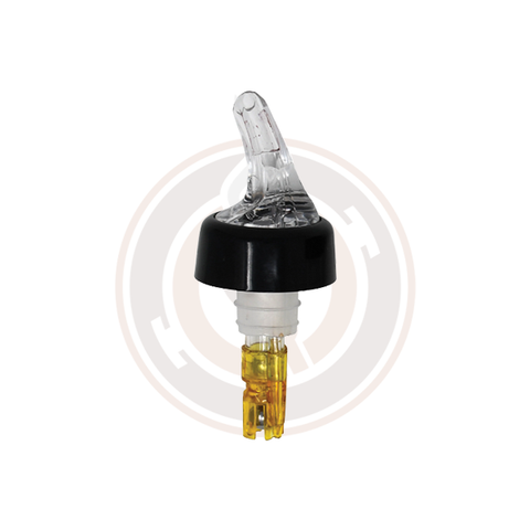 Omcan Clear Spout Pourer with Yellow Tail & Collar (5/case) - 80884