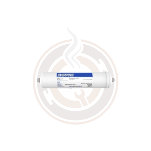 Everpure IN12 Inline Water Filter EV910086 with 1/4" John Guest (JG) Fittings – 4,800 Gallon Premium Chlorine & Taste Reduction Filter