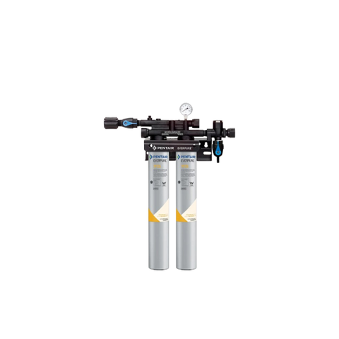 Pentair Everpure QC7I Twin 7FC5 Water Filtration System EV9202-32 – 50,000 Gallon High-Capacity Commercial Water Filter
