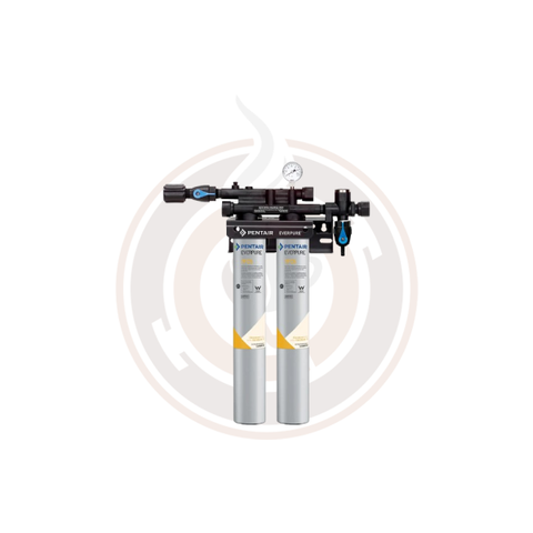 Pentair Everpure QC7I Twin 7FC5 Water Filtration System EV9202-32 – 50,000 Gallon High-Capacity Commercial Water Filter