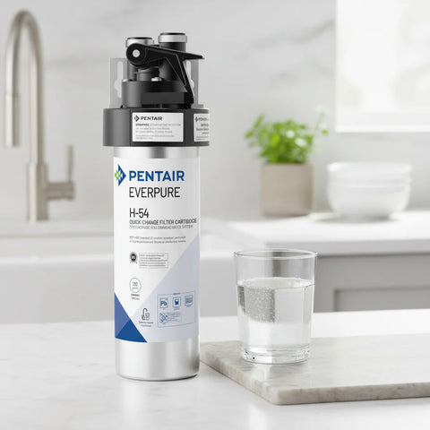 Everpure H-54 Drinking Water Filtration System EV9252-67 – 750 Gallon Lead, Scale & Chlorine Reduction, NSF 42/53